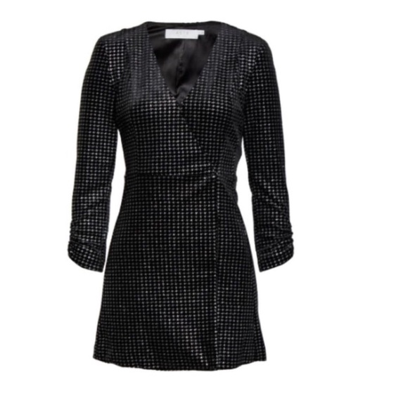 MAKE OFFER Revolve ASTR The Label Blazer Dress Black Metallic Size Medium NWT - Picture 2 of 11